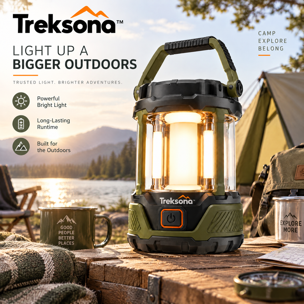 Treksona™ Rechargeable Multi-Function Camping Lantern