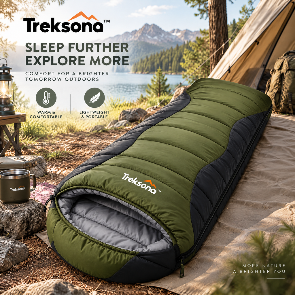 Treksona™ Three-Season Insulated Camping Sleeping Bag