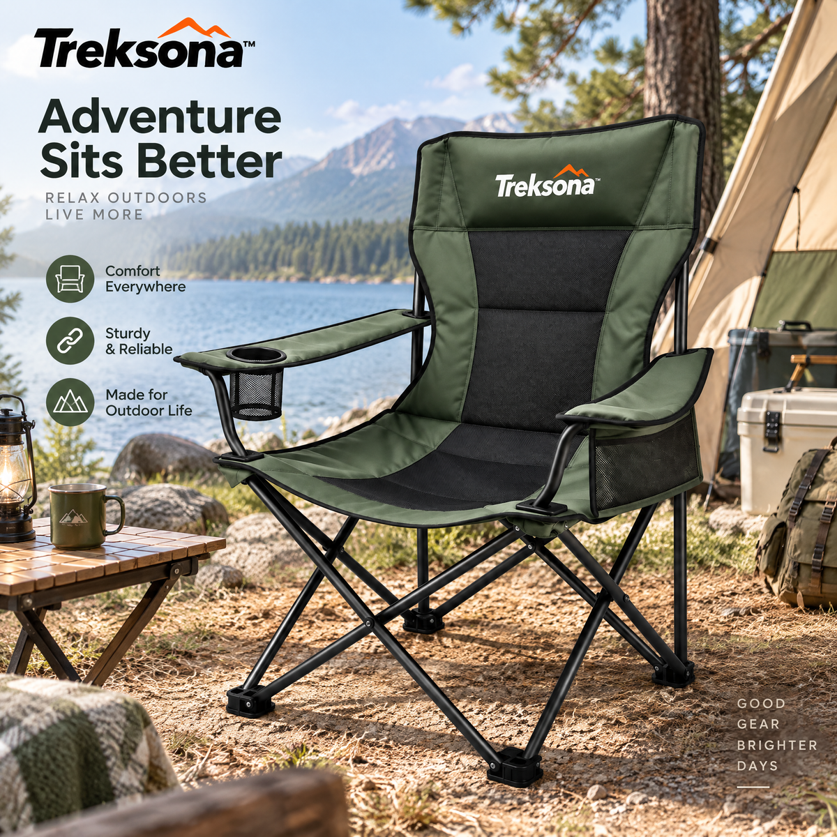 Treksona™ High-Back Folding Camping Chair