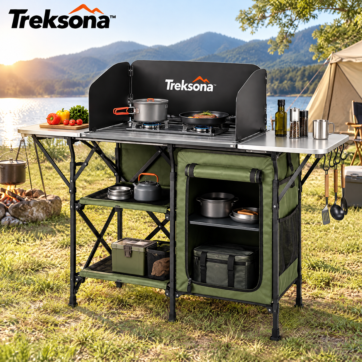 Treksona™ Folding Outdoor Camping Kitchen Station