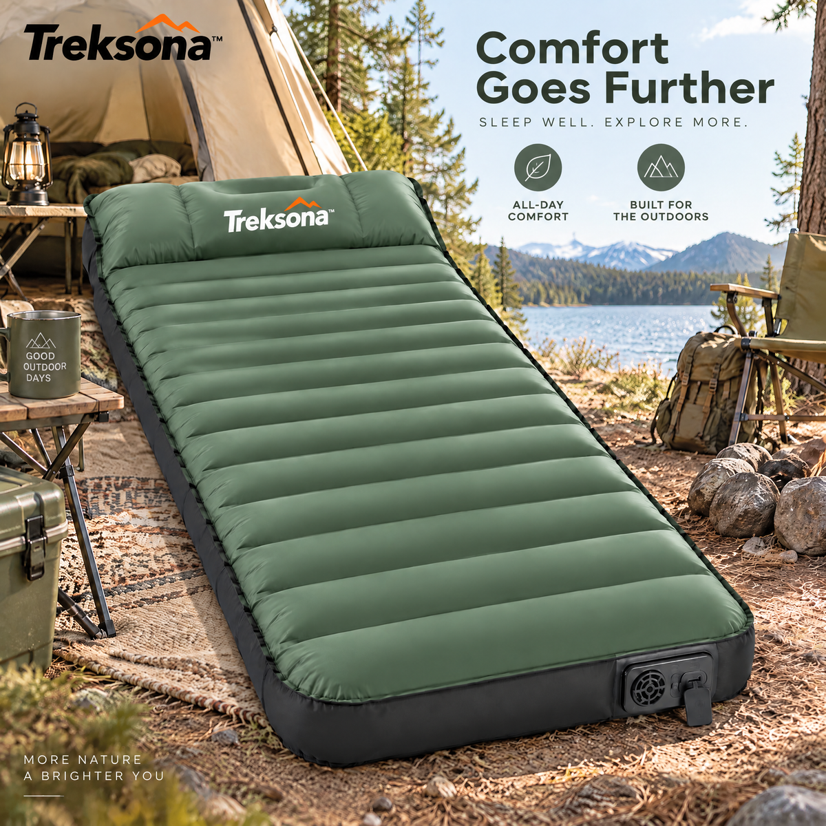 Treksona™ Electric Self-Inflating Camping Sleeping Pad
