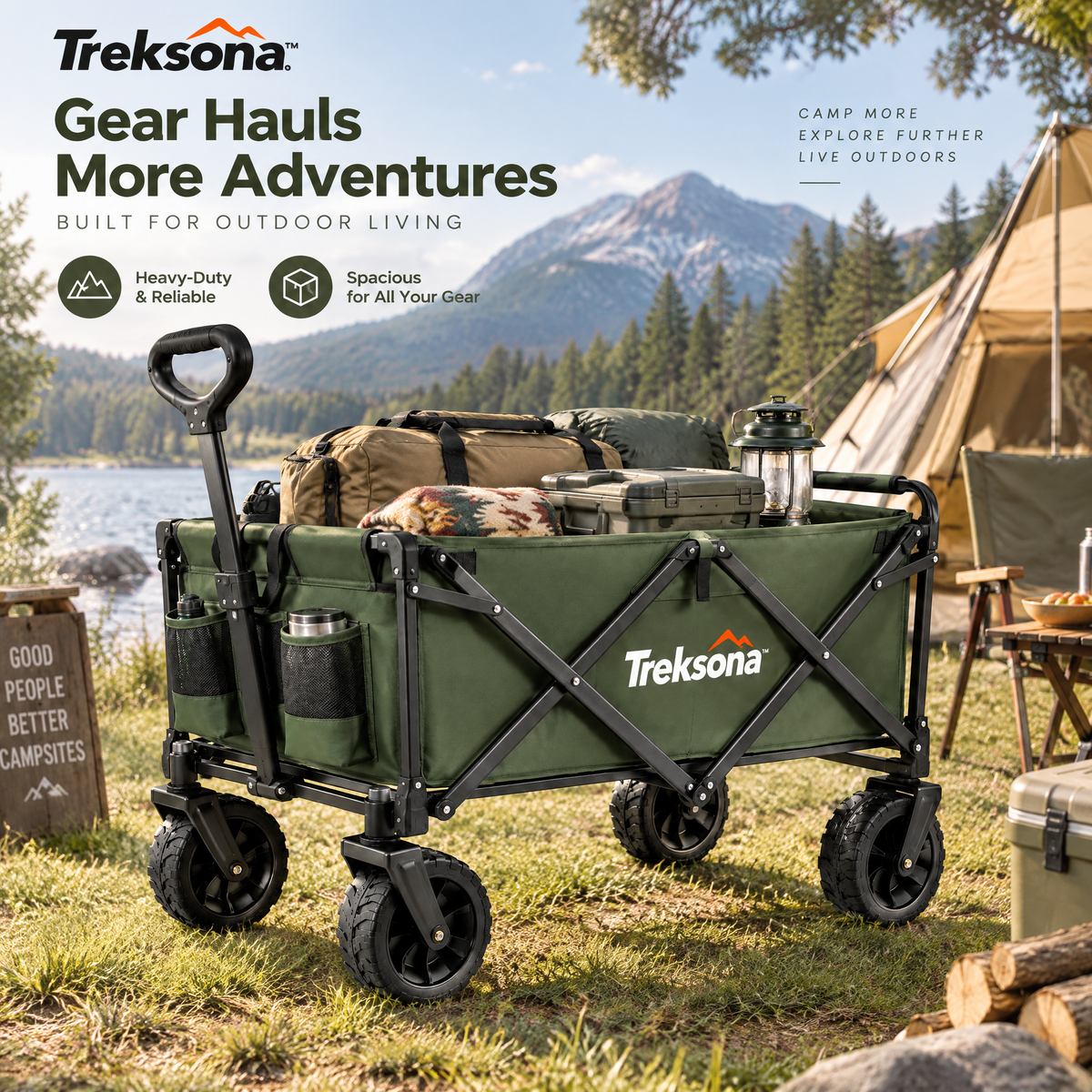 Treksona™ Folding Outdoor Camping Wagon