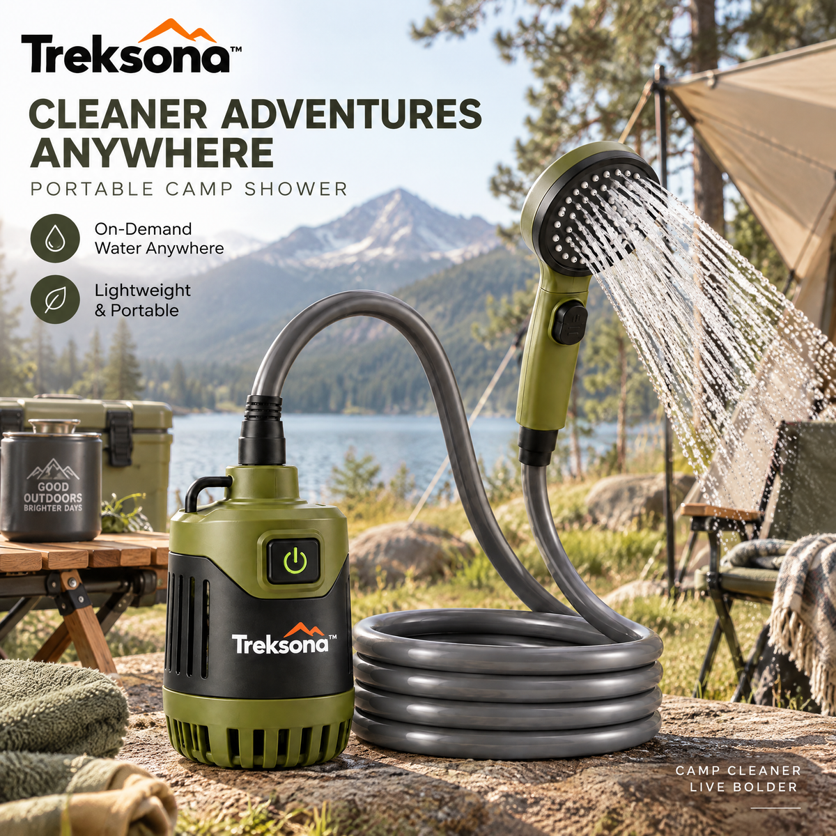 Treksona™ Portable Rechargeable Camping Shower