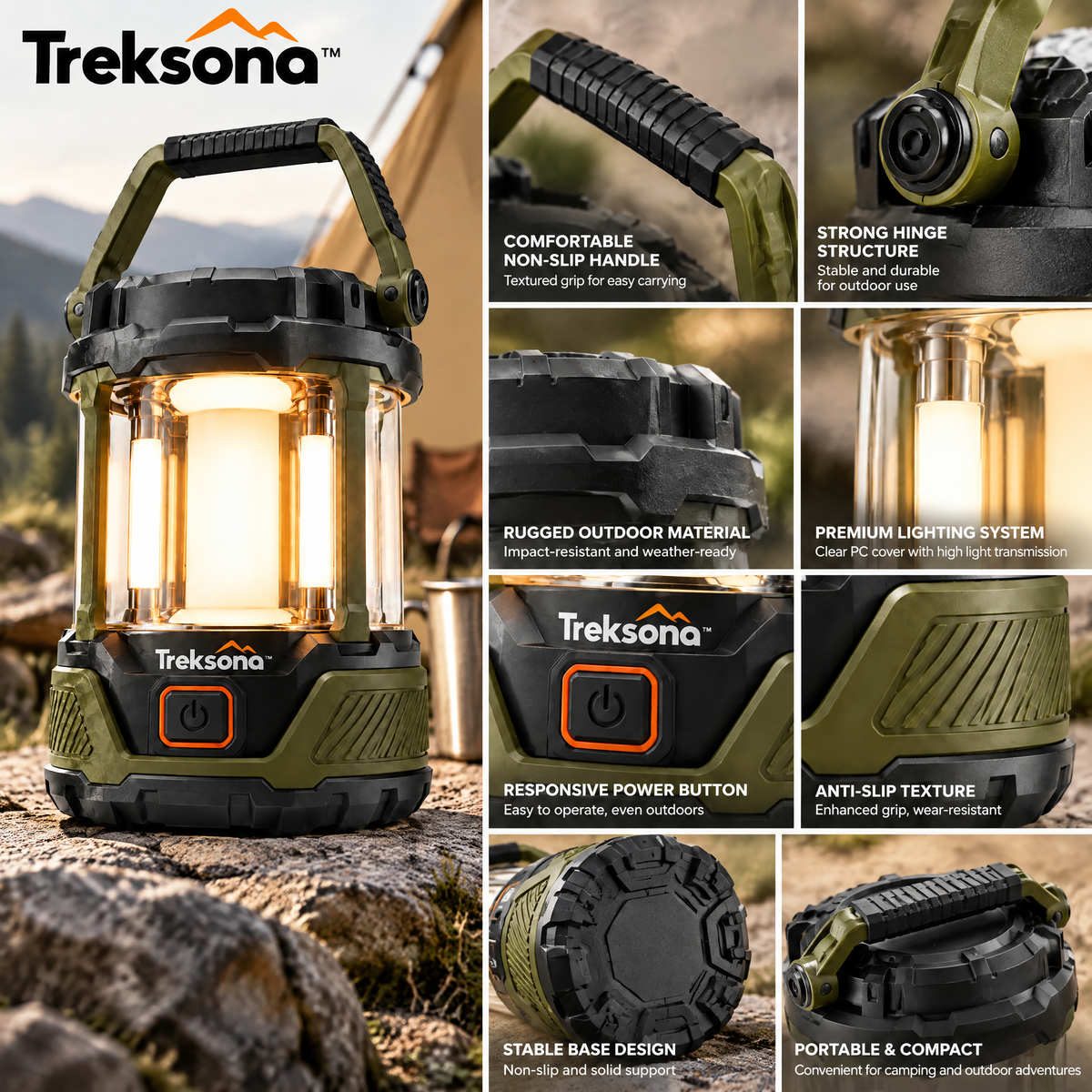 Treksona™ Rechargeable Multi-Function Camping Lantern