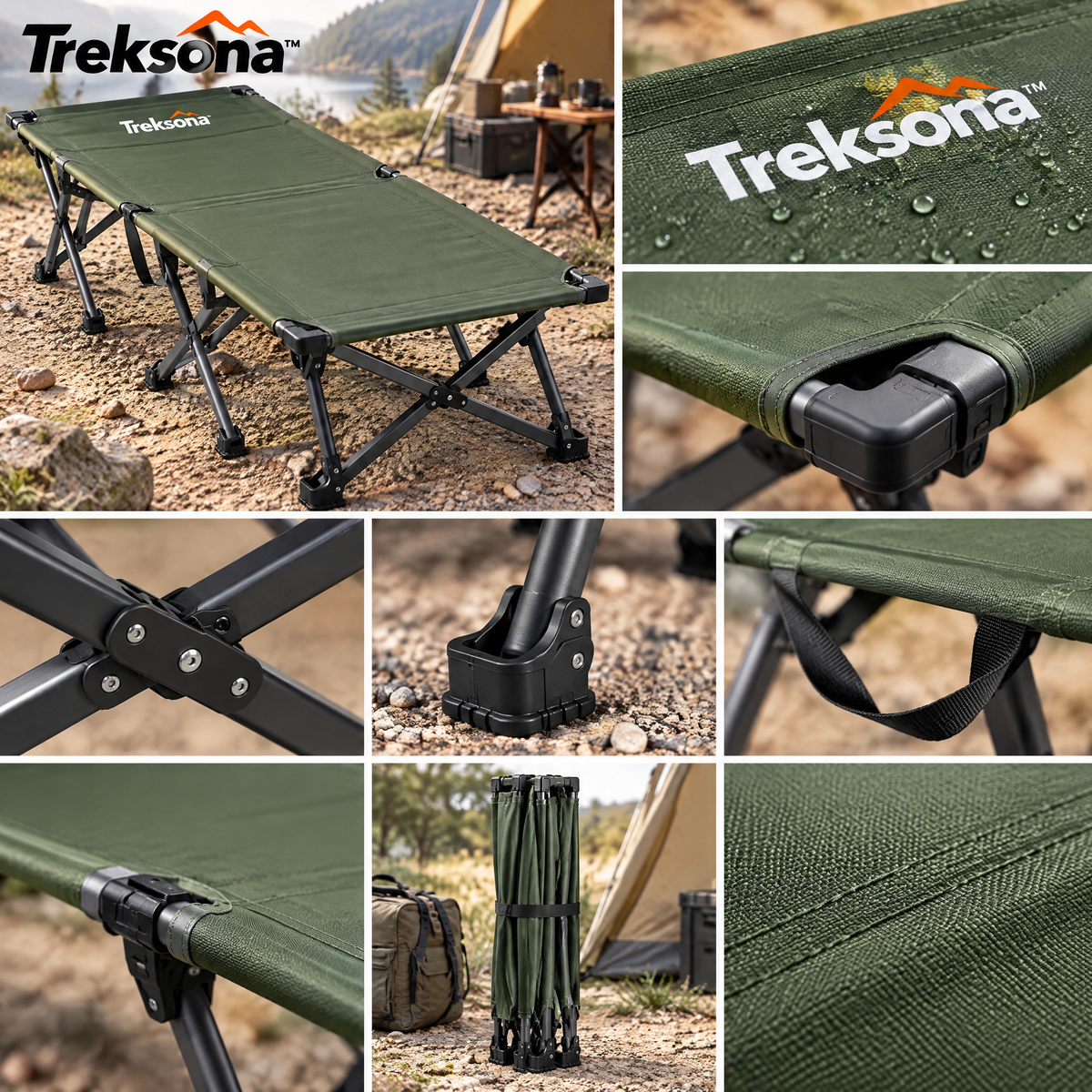 Treksona™ Portable Folding Camping Cot
