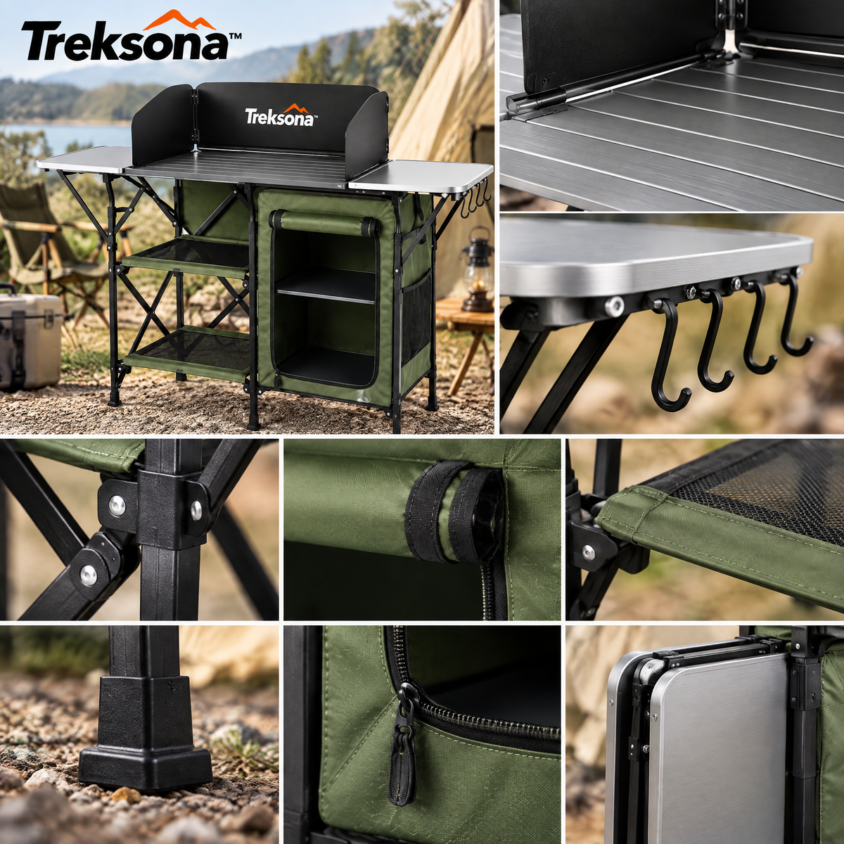 Treksona™ Folding Outdoor Camping Kitchen Station
