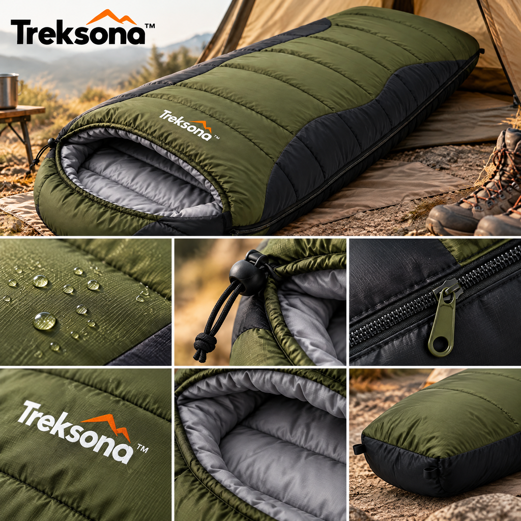 Treksona™ Three-Season Insulated Camping Sleeping Bag