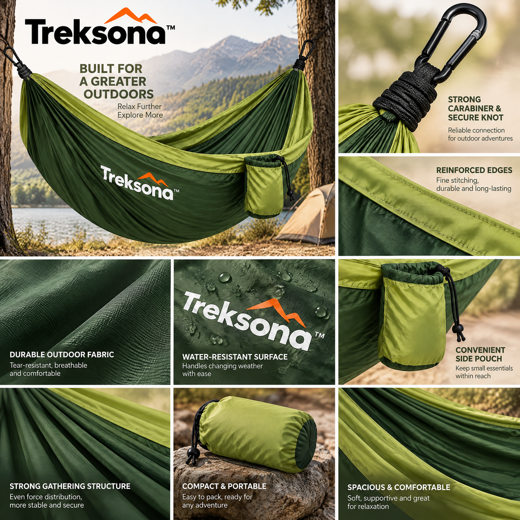 Treksona™ Portable Double Camping Hammock