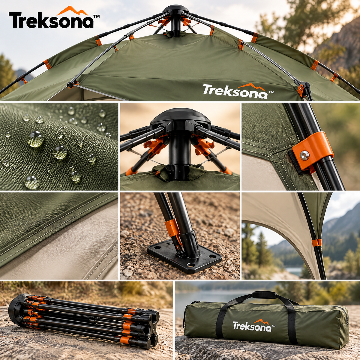 Treksona™ Quick-Deploy Camping Sun Shelter