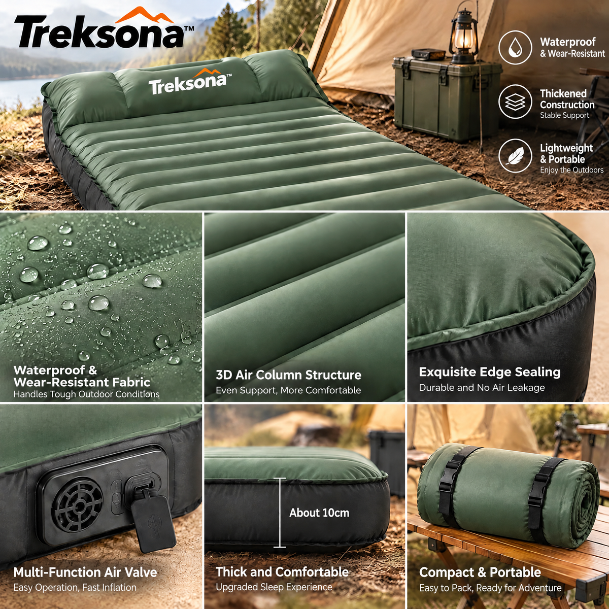 Treksona™ Electric Self-Inflating Camping Sleeping Pad